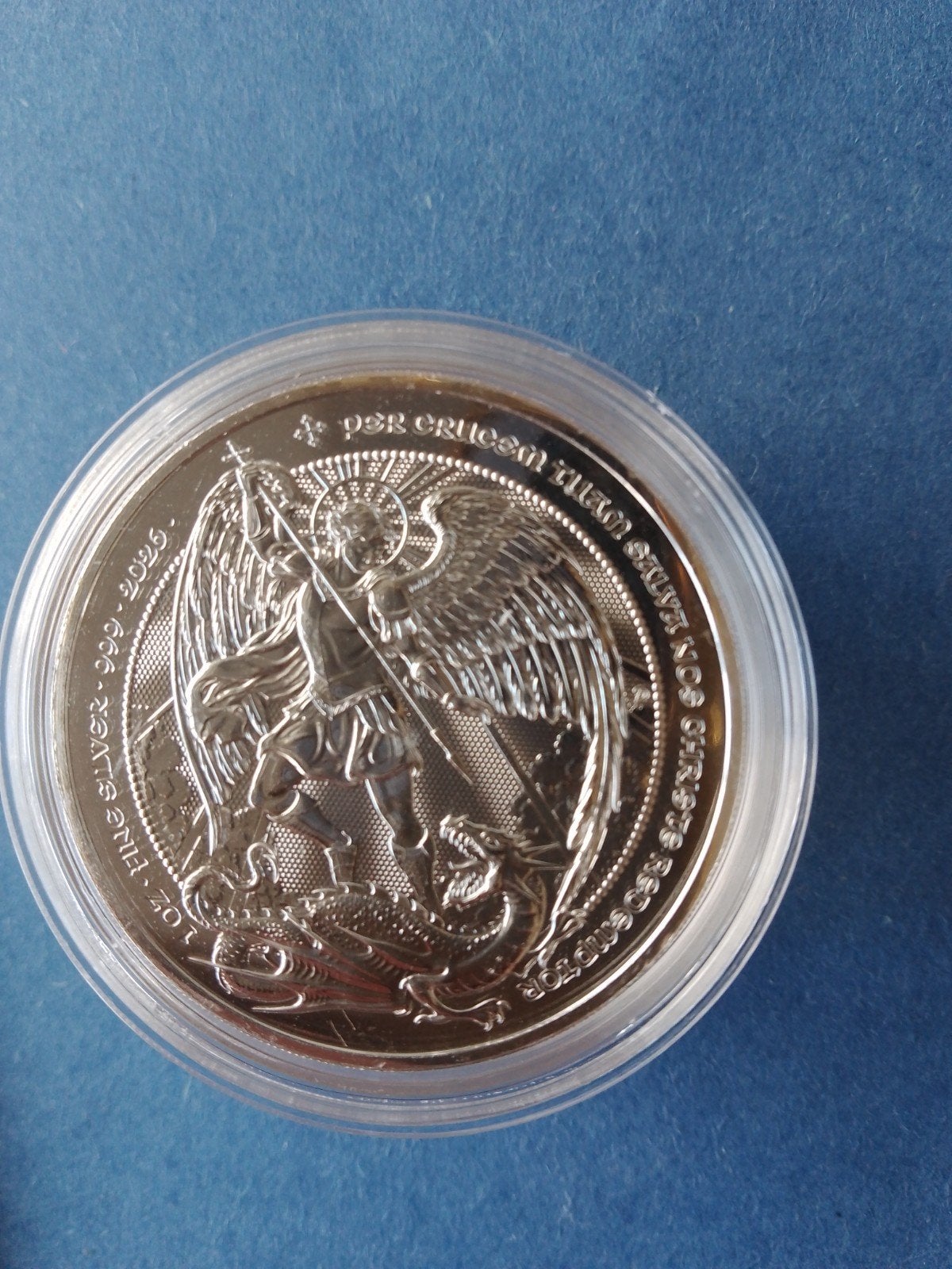 St Michael s Arch angel 2026 1 oz zilver, Ophalen of Verzenden, Duitsland, Overige waardes, Zilver