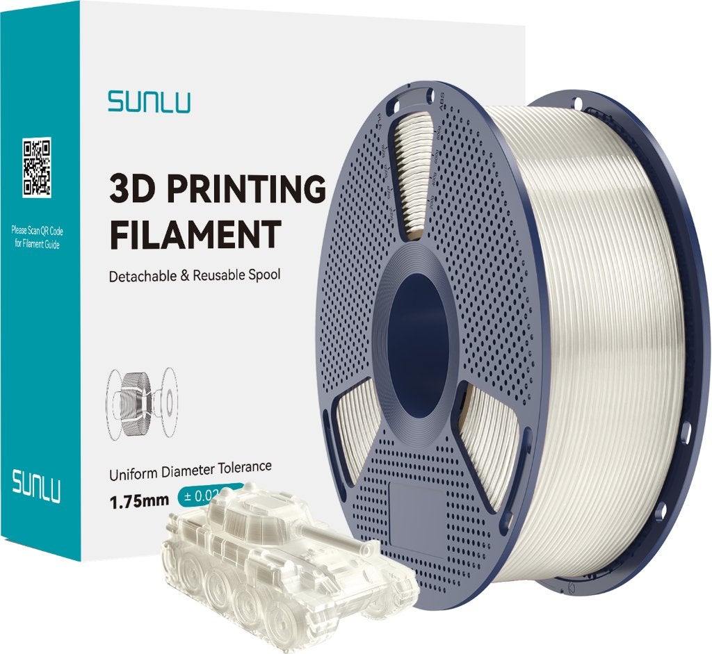 SUNLU 3D filament PLA+ 1.75mm 1kg Transparant, Computers en Software, Ophalen of Verzenden, Nieuw, Filamentrollen