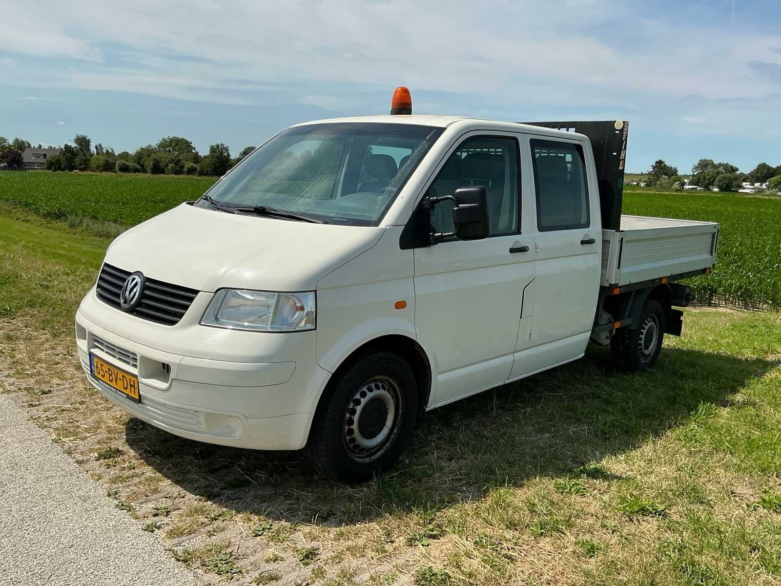 2005 Volkswagen Transporter 2.5 TDI 340 DC Bedrijfswagen, Origineel Nederlands, Bedrijf, 6 stoelen, Euro 4