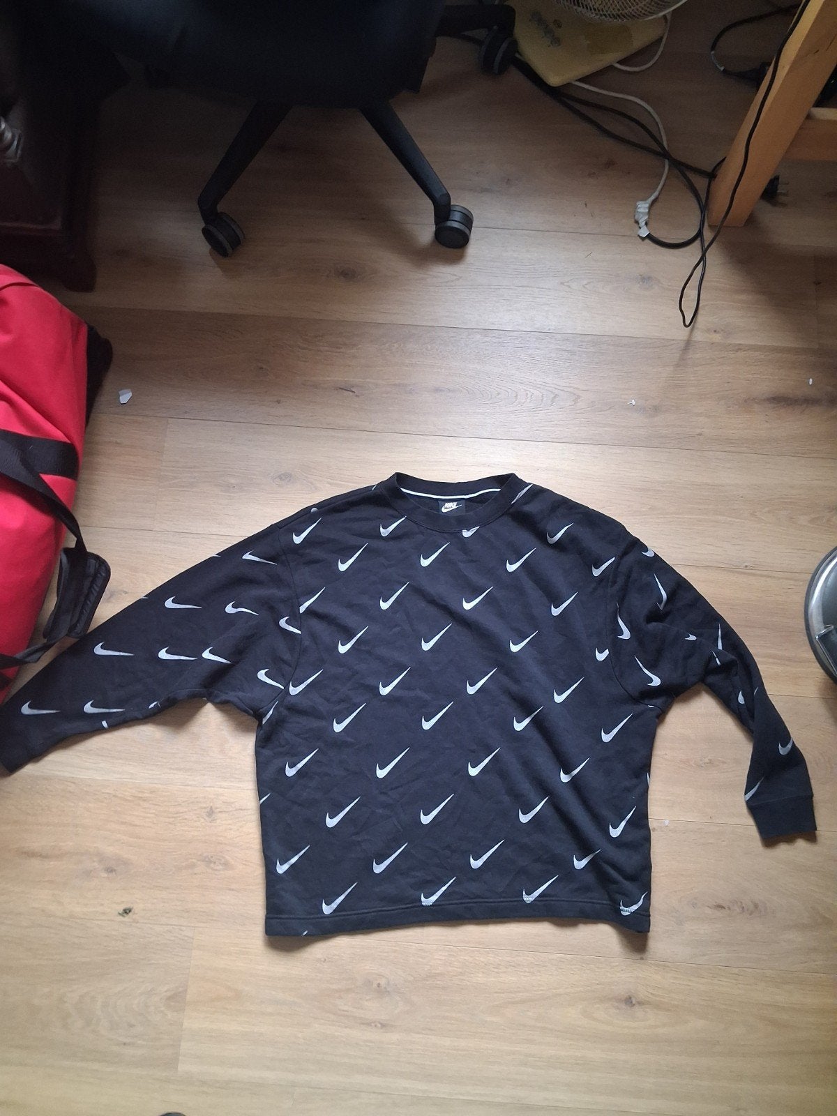 Nike Trui Zwart All-Over Multi Logo Print, Kleding | Heren, Maat 48/50 (M), Zwart, Nike, Ophalen of Verzenden