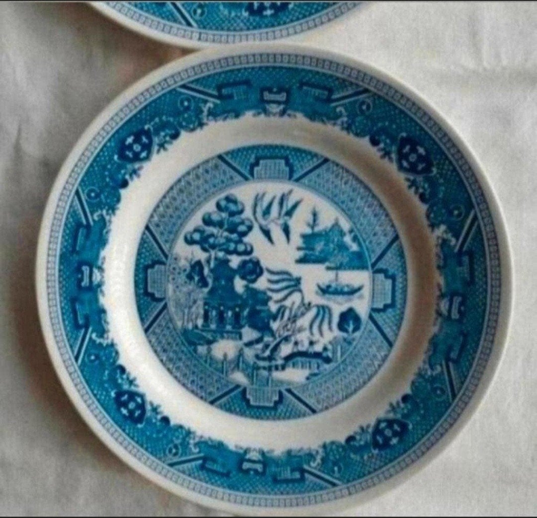 Italy Italiaanse dinerborden Terraglia blauwe Chinese pag, Ophalen of Verzenden