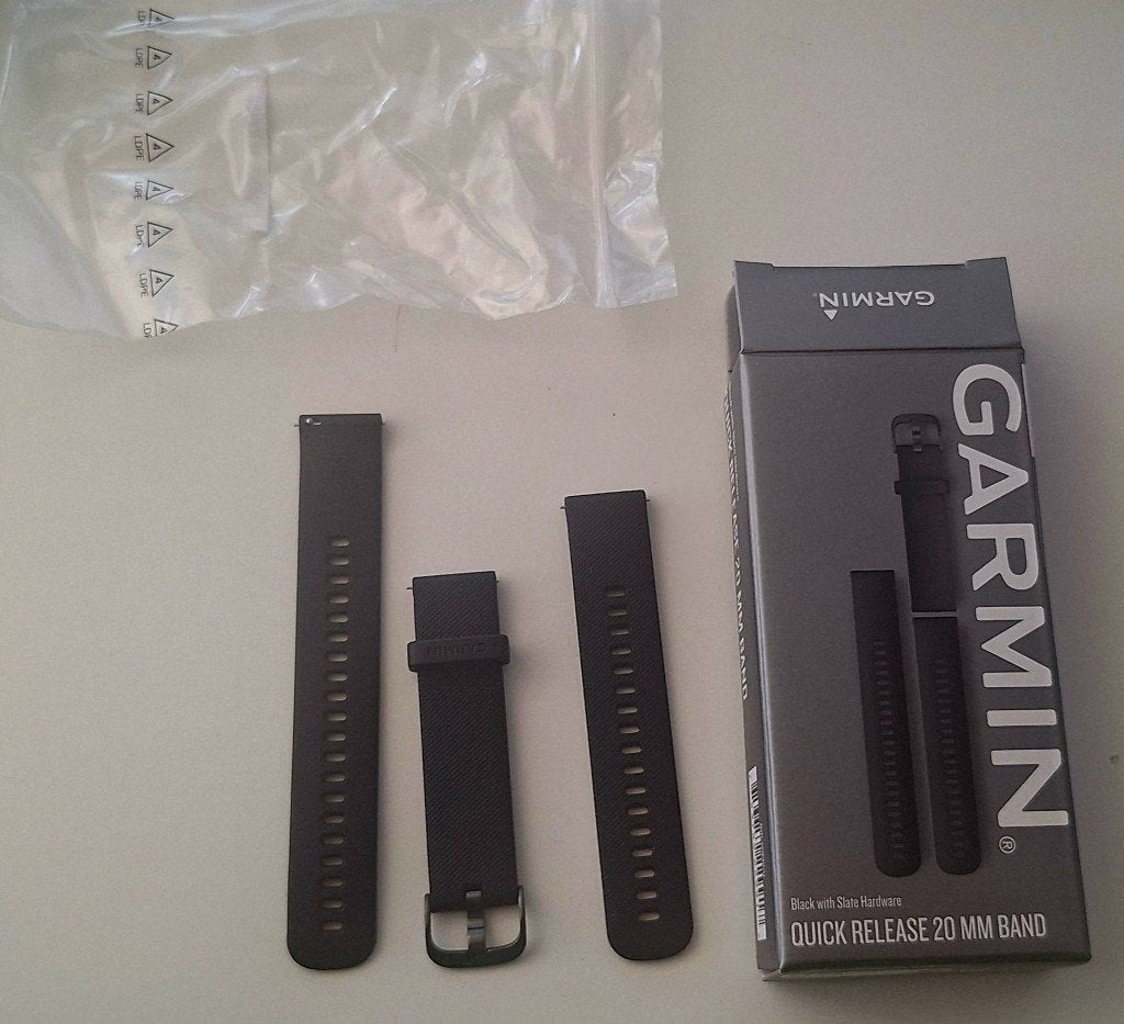 Garmin horlogeband - 20mm - zwart, Zwart, Garmin, Nieuw, Ophalen of Verzenden