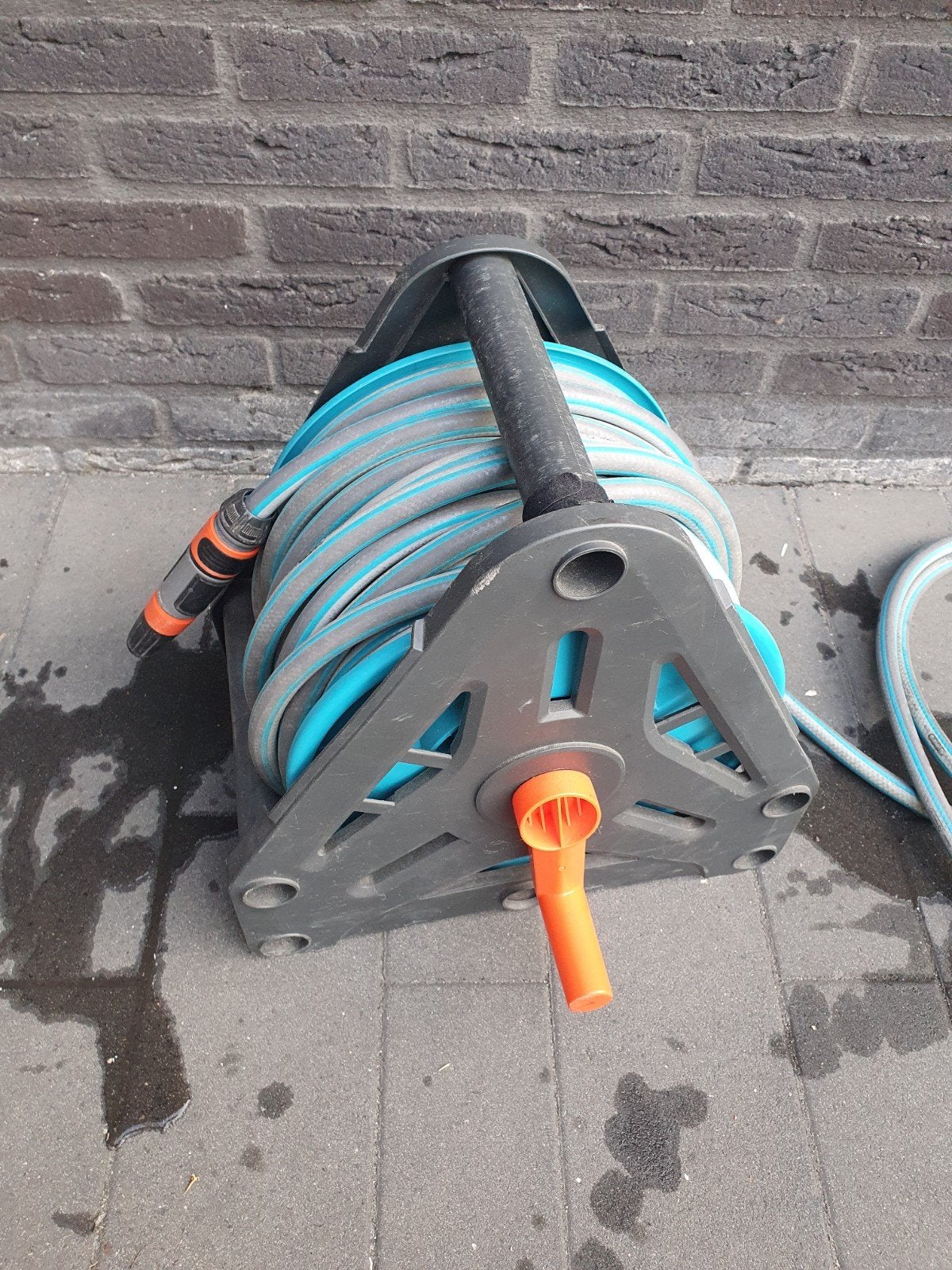 Gardena Tuinslanghaspel met slang - Gebruikt, Ophalen, Gebruikt