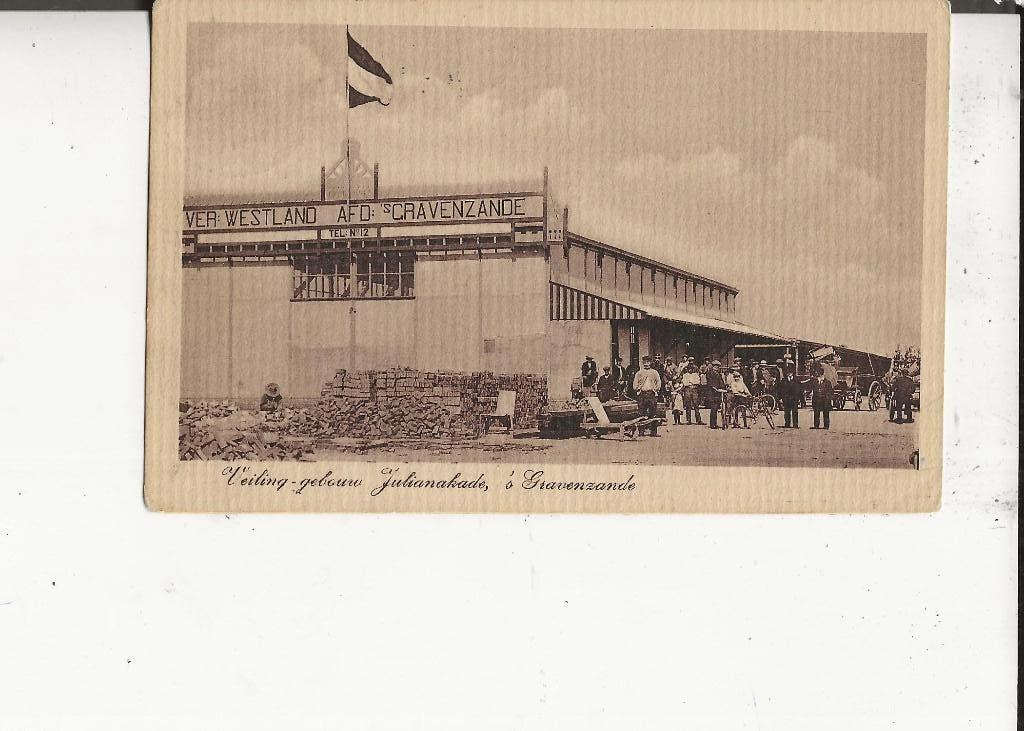 s Gravenzande Julianakade Veilinggebouw 13-8-1911, Ophalen of Verzenden, Voor 1920, Ongelopen, Zuid-Holland