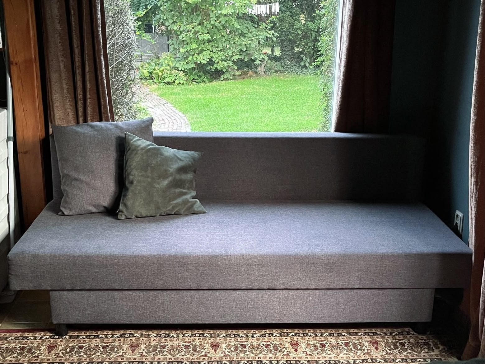 Slaapbank, Huis en Inrichting, Ophalen, Gebruikt, Tweepersoons, 190 cm of minder
