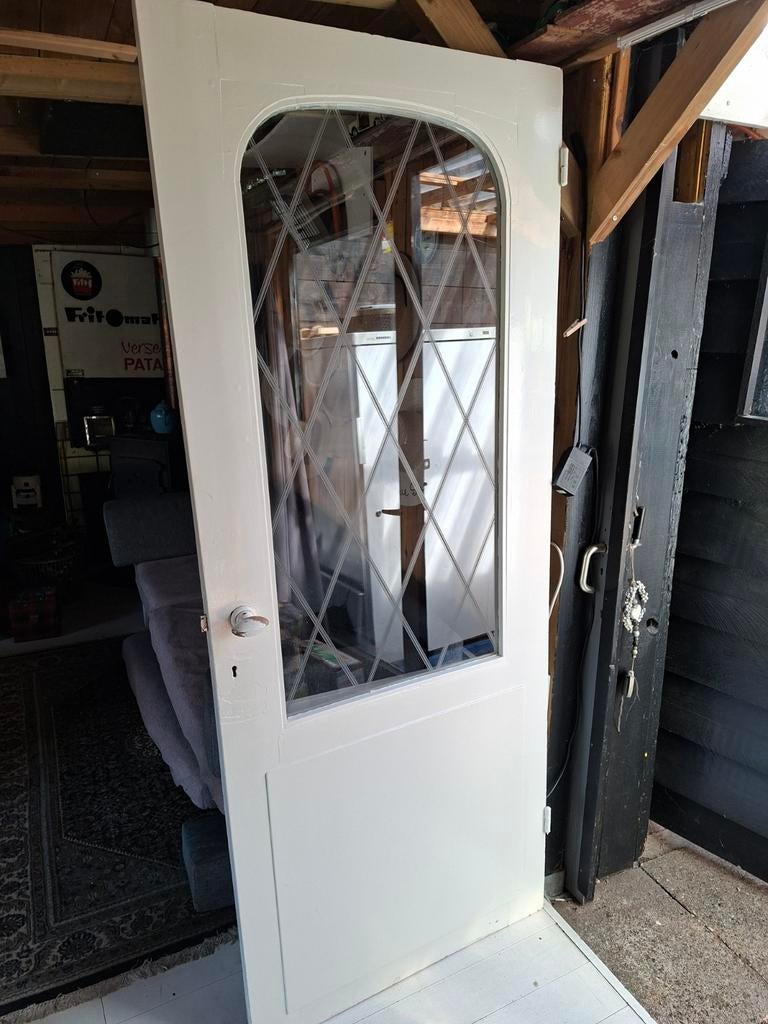 Te koop oude deur, Doe-het-zelf en Verbouw, Deuren en Horren, Ophalen, Gebruikt, Binnendeur, 200 tot 215 cm