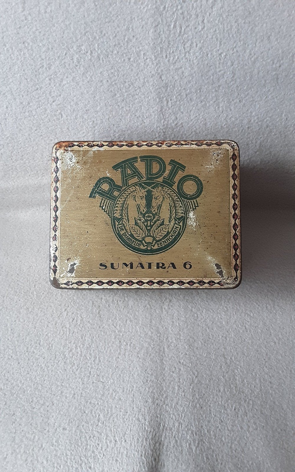 SIGARENBLIK RADIO , Gebr PHILIPS MAASTRICHT. 1910., Ophalen of Verzenden, Gebruikt, Overige
