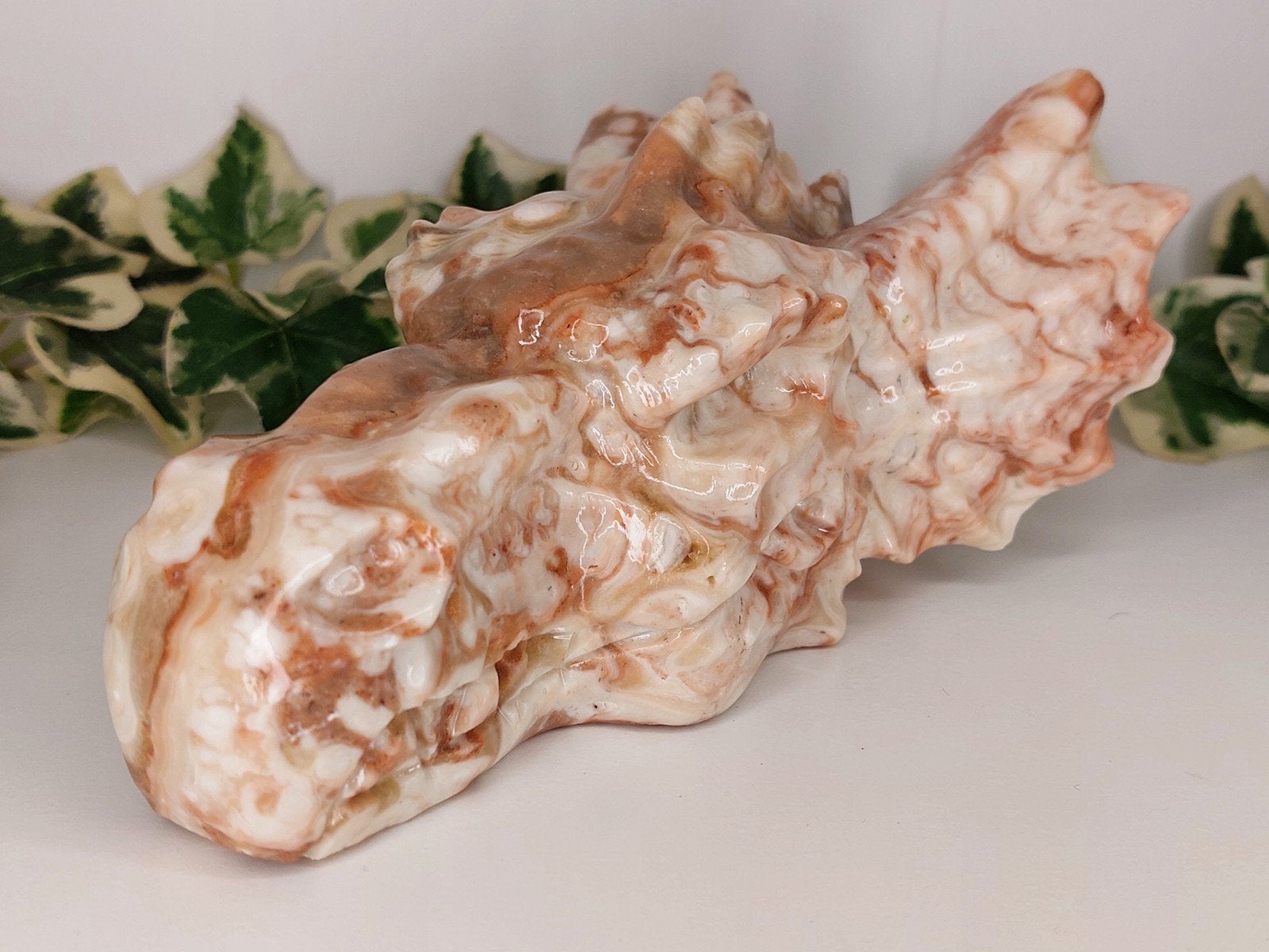 Aragoniet calciet/ amber calciet draak, Ophalen of Verzenden, Mineraal