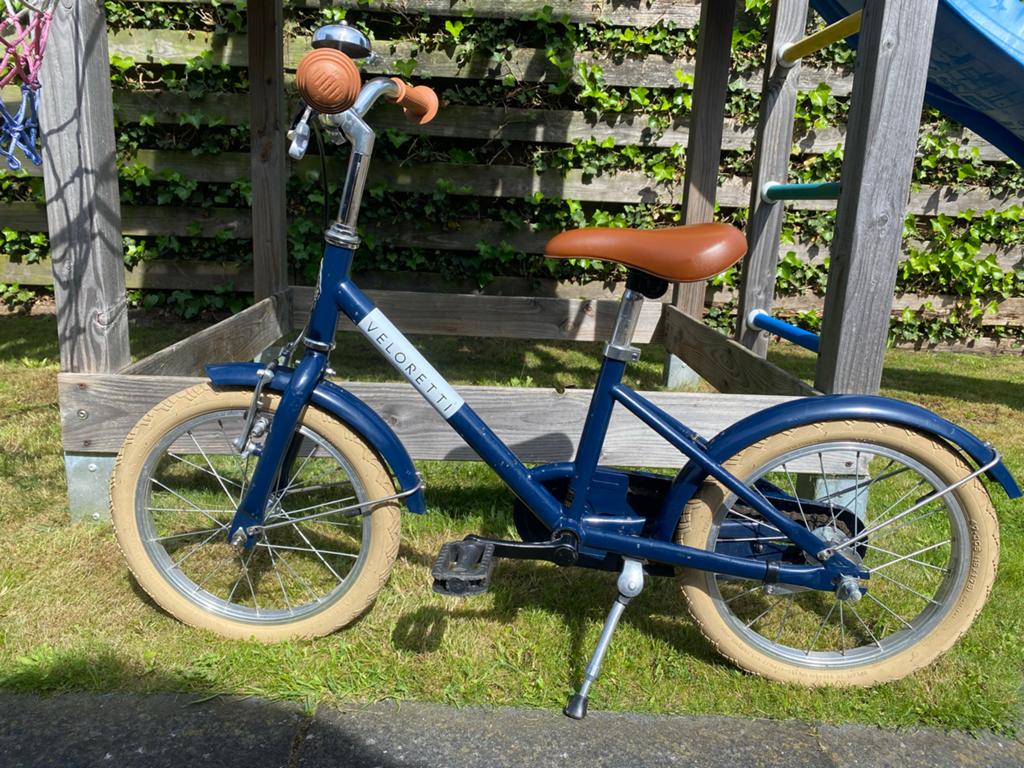 Veloretti Maxi Kinderfiets - Blauw, Fietsen en Brommers, Fietsen | Kinderfietsjes, Ophalen, Zijwieltjes, Velgrem, 16 tot 20 inch
