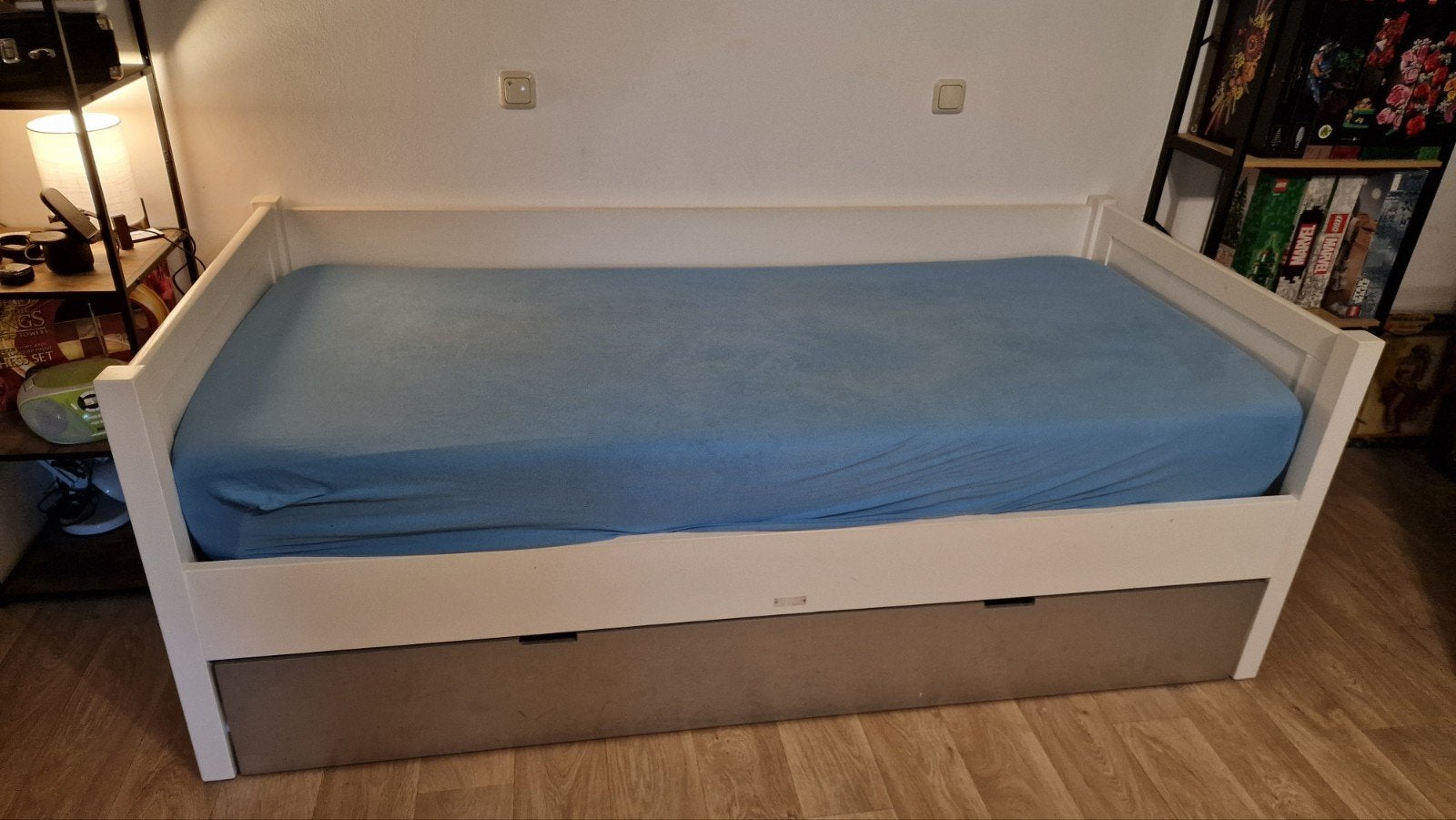 Bopita Kajuitbed 90x200cm met of zonder elektr lattenbodem, Ophalen, 90 cm, Eenpersoons, Wit