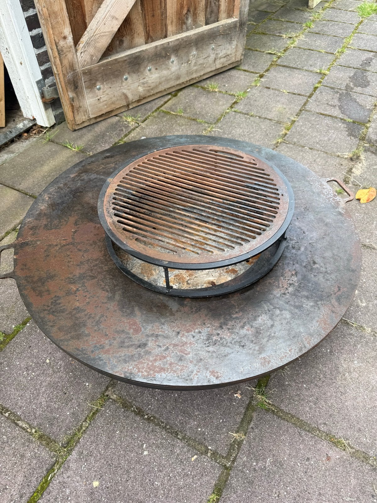 Bonfeu Plancha BBQcorten  Staal 80cm - Gebruikt, Ophalen, Zo goed als nieuw