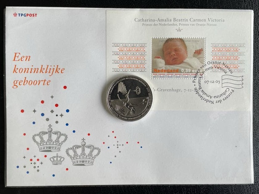 Herdenkingsmunt Koninklijke Geboorte Amalia 2003, Koningin Beatrix, Overige waardes, Geboorte of Huwelijk, Verzenden