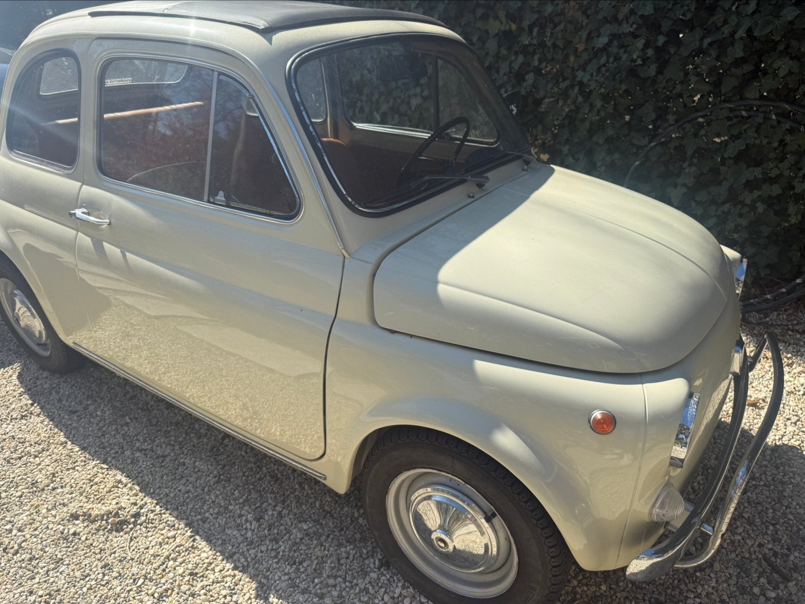 Fiat 500 oldtimer Crème, foto 6