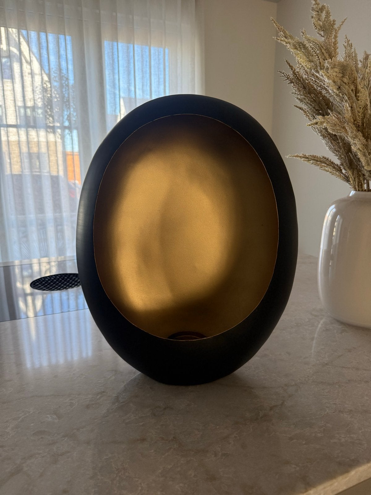 Richmond Egg Kandelaar Maat L - Zwart/Goud, Ophalen of Verzenden, Zo goed als nieuw, Kandelaar, Overige merken