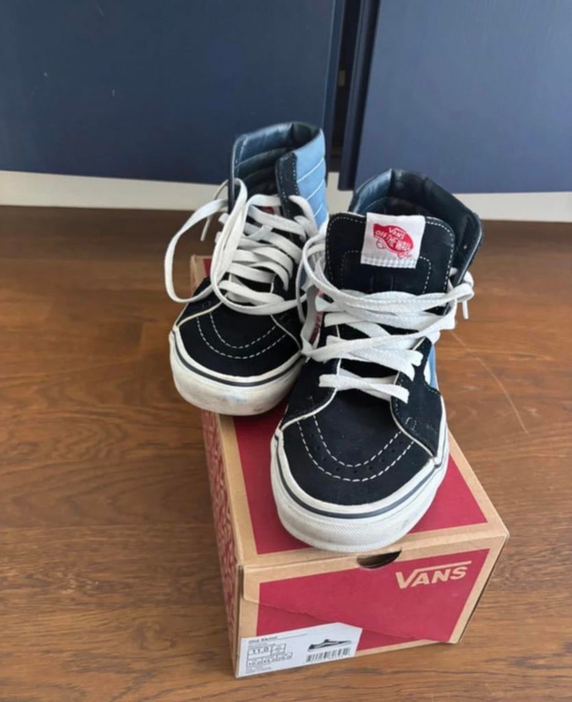 Vans sk8 hi blauwe half hoge sneakers, gympen, maat 36.5, Jongen of Meisje, Schoenen, Ophalen of Verzenden, Zo goed als nieuw