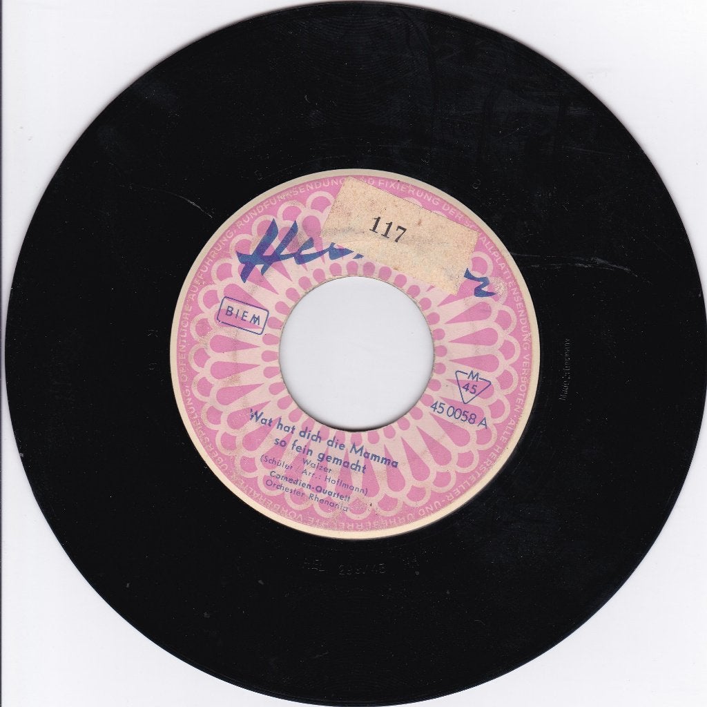 s 3470 Comedien-Quartett–Wat Hat Dich Die MamaSo FeinGemacht, Gebruikt, Overige genres, 7 inch, Ophalen of Verzenden