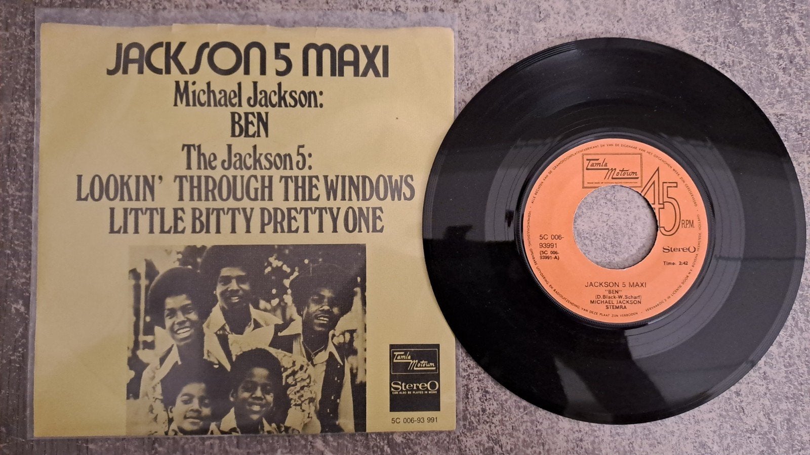 Jackson 5 maxi ( Michael jackson-Ben )  EP, Cd's en Dvd's, Vinyl Singles, Ophalen of Verzenden, Zo goed als nieuw, 12 inch