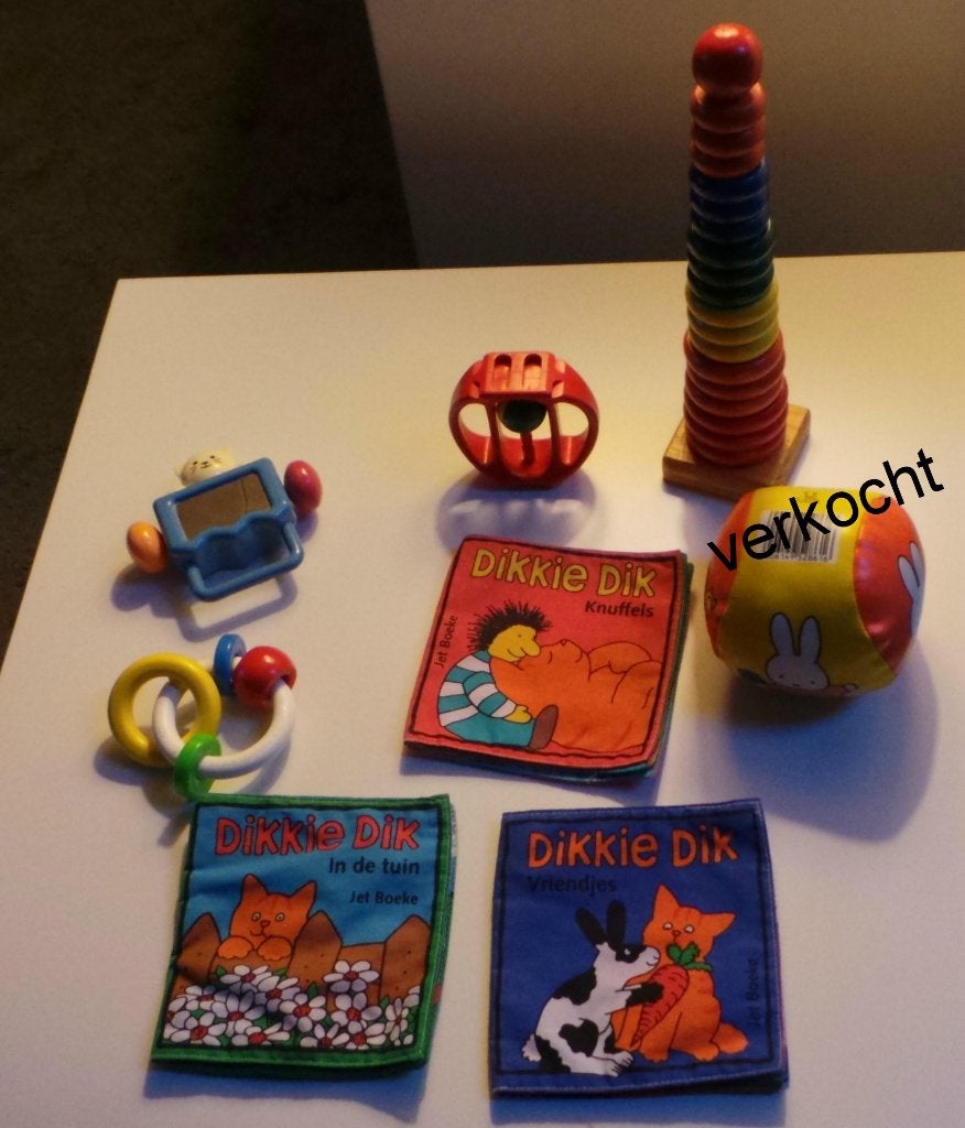 baby/peuter: speeltjes boxspeelgoed knisperboekjes DikkieDik, Ophalen, Zo goed als nieuw, Overige typen