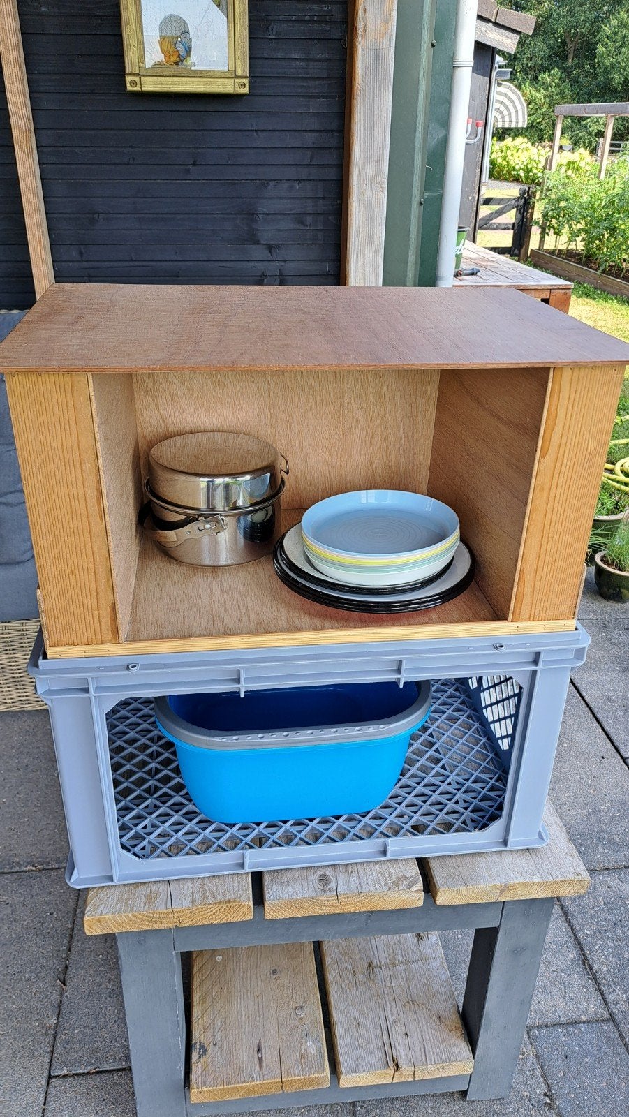Kampeerkist, kampeerkeuken, Chuckbox  (2 stuks), Caravans en Kamperen, Ophalen, Zo goed als nieuw