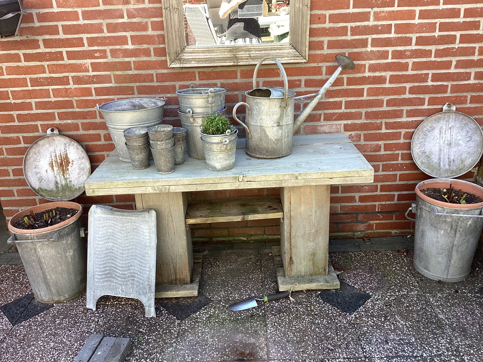 Zinken spullen, Ophalen, Zo goed als nieuw, Overige materialen, 2 zitplaatsen