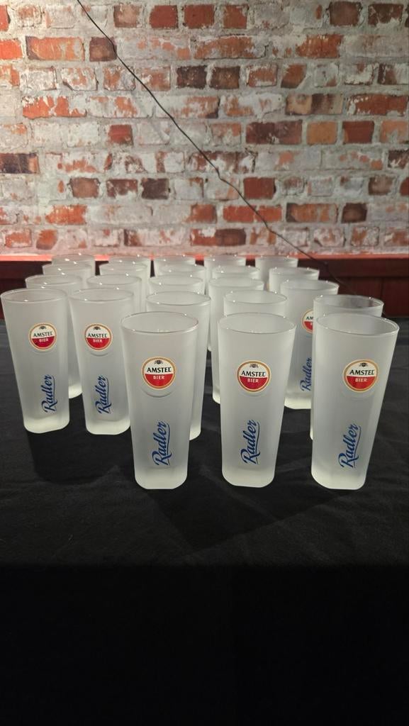 Bierglazen sets: Erdinger, Amstel Radler, Liefmans, Jupiler, Ophalen