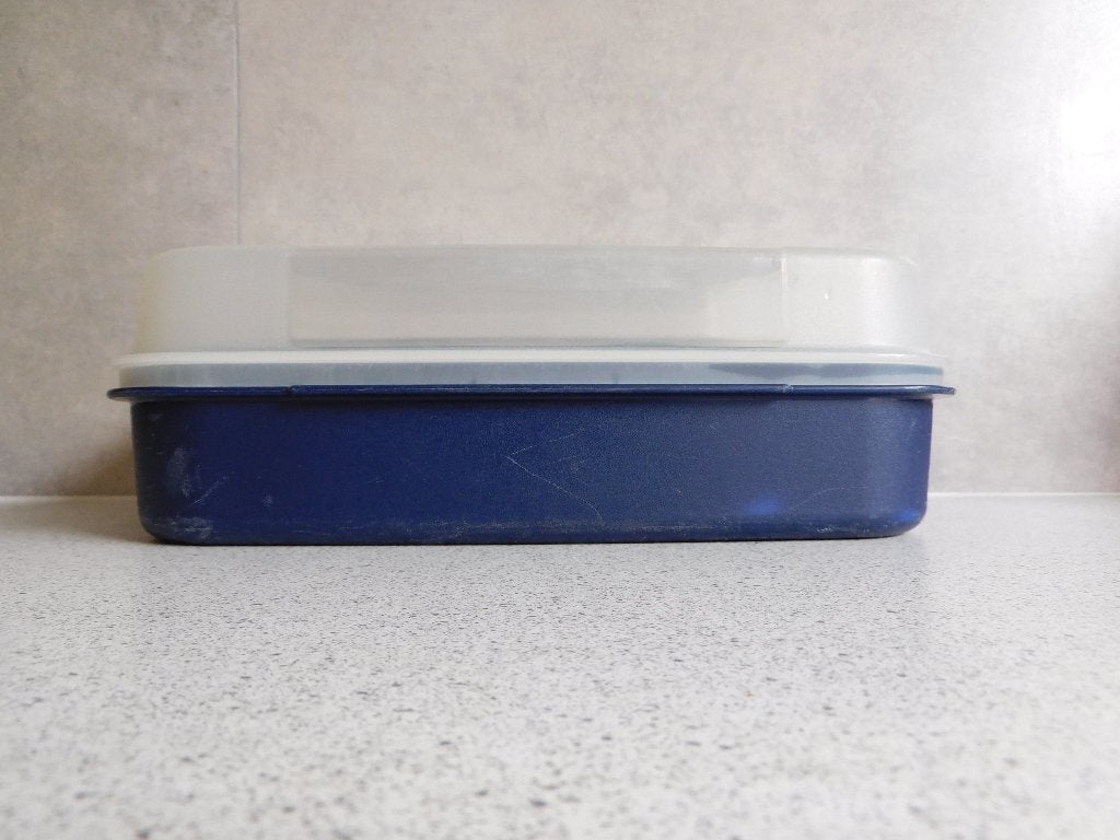 Tupperware Varia doos 2,5 Ltr. Indigo, Blauw, Overige typen, Ophalen of Verzenden, Zo goed als nieuw