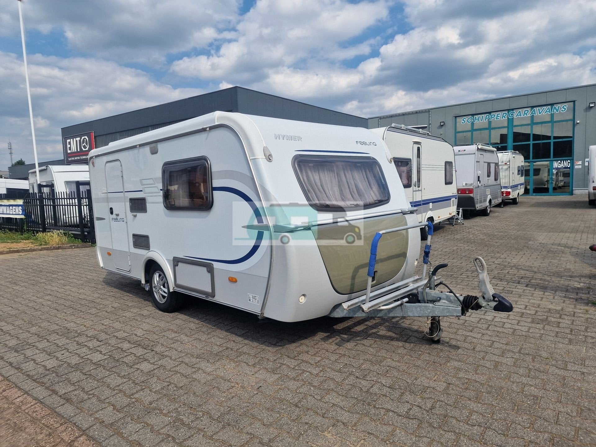 Eriba feeling 390 (bj 2010), Caravans en Kamperen, Caravans, Bedrijf, Schokbreker, Eriba