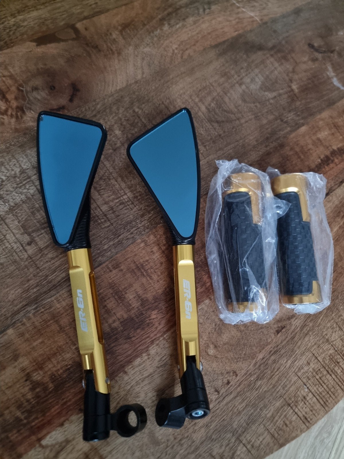 Gouden Motor Spiegels en Handvatten Set, Ophalen of Verzenden, Nieuw