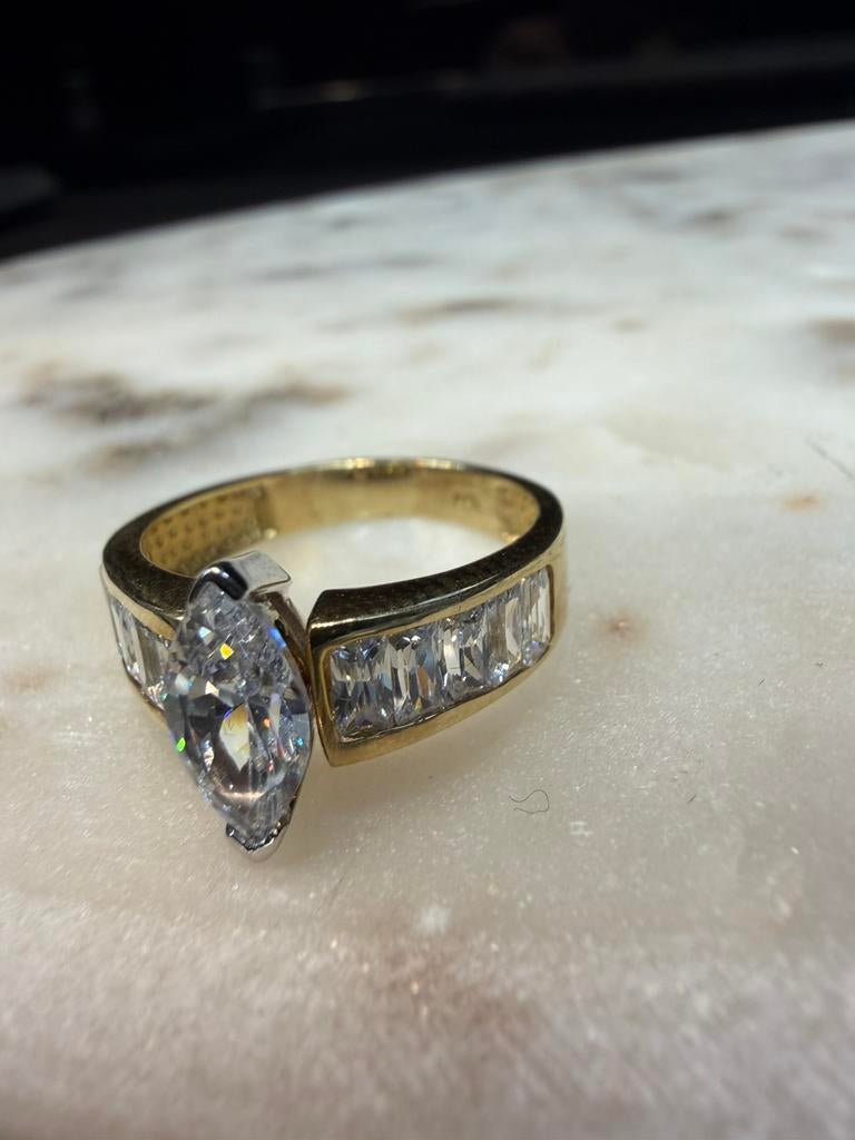 Prachtige 14k ring, Ophalen of Verzenden, Nieuw, Goud, Dame