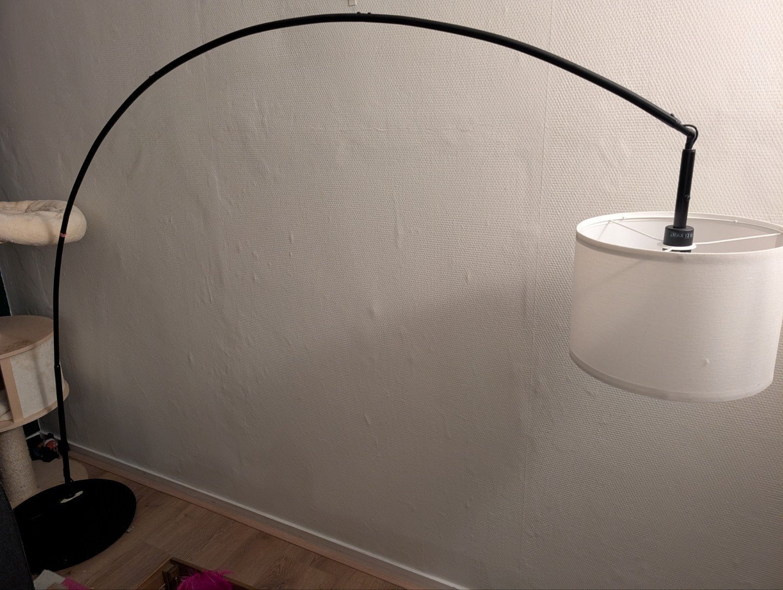 IKEA Skaftet booglamp + lampenkap, Huis en Inrichting, Lampen | Vloerlampen, Ophalen, Gebruikt, 150 tot 200 cm