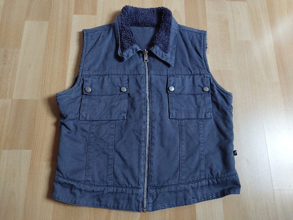 Blauw vest - 2 zijdig draagbaar, Ophalen of Verzenden, Gedragen, Maat 38/40 (M), Blauw