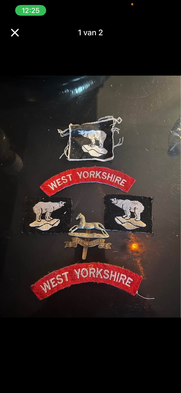 Ww2 westyorkshire souldertitles polarbear, Ophalen of Verzenden, Landmacht, Engeland, Embleem of Badge
