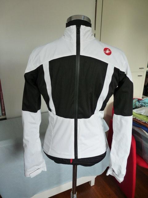 Windjack wielrenjack wit met zwart van Castelli, mt XS, Ophalen of Verzenden, Zo goed als nieuw, Kleding