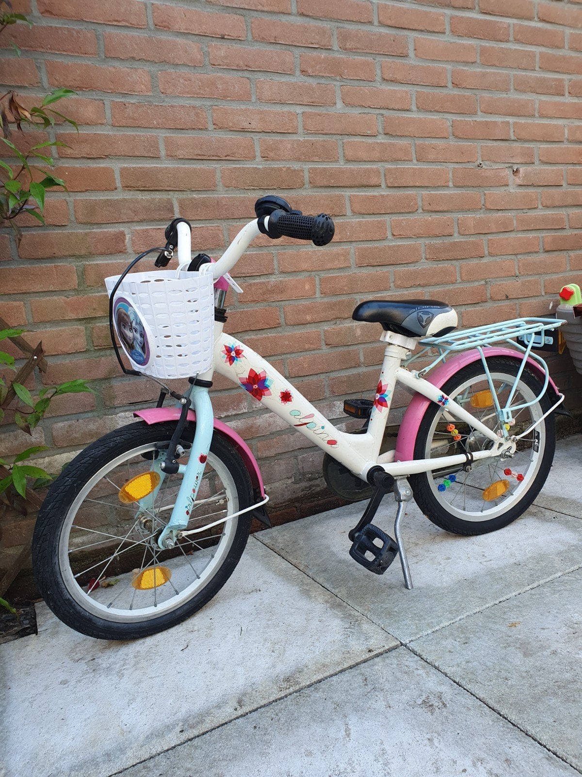 Alpina kinderfiets 12 inch met voormandje en bagagedrager, Ophalen, Gebruikt, Minder dan 16 inch, Alpina