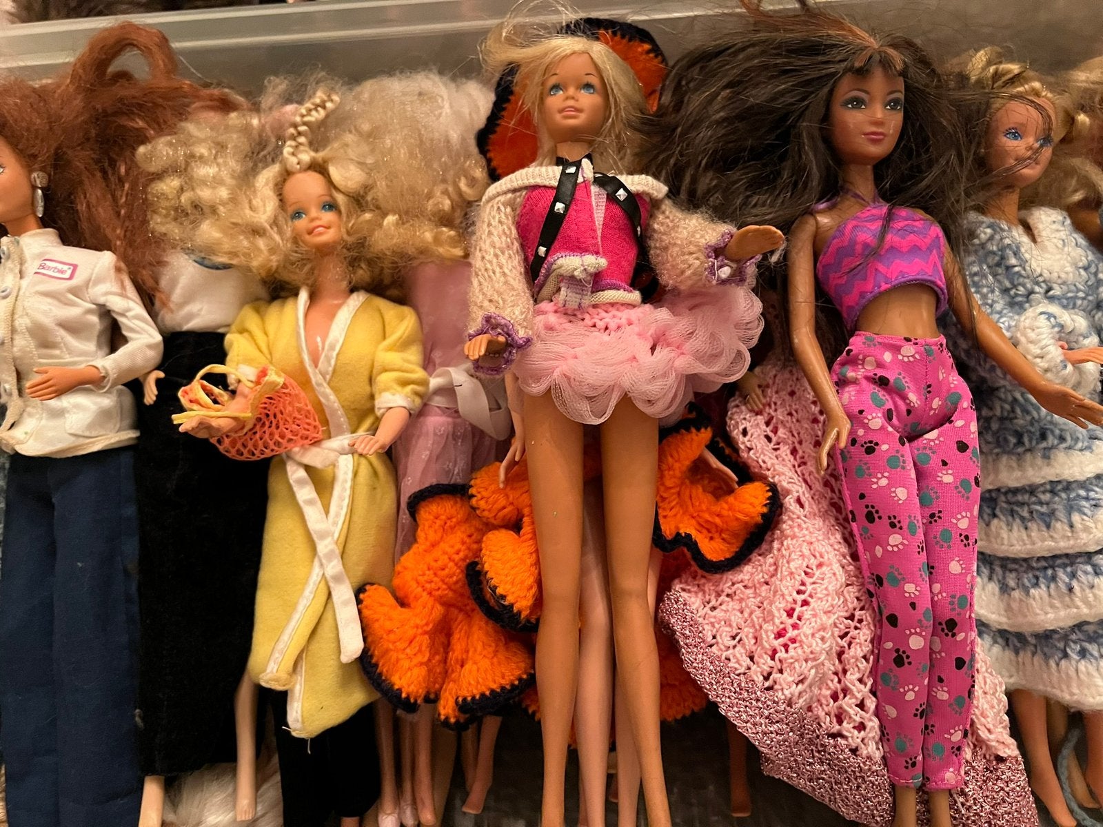 40 oude Barbie en 2 oude Ken van Matell uit jaren 70 tot 90., Verzamelen, Poppen, Ophalen of Verzenden, Gebruikt, Pop