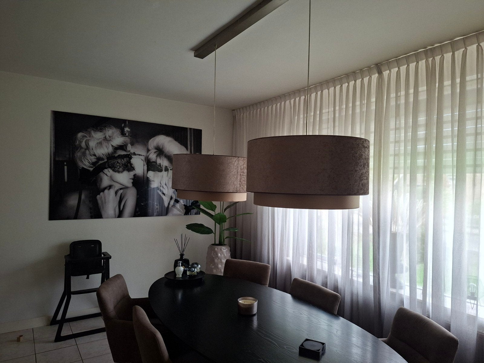 Moderne hanglampen set - 30x60cm - Zo goed als nieuw, Metaal, Zo goed als nieuw, Modern, Klassiek, Sfeervol, E27 (groot)