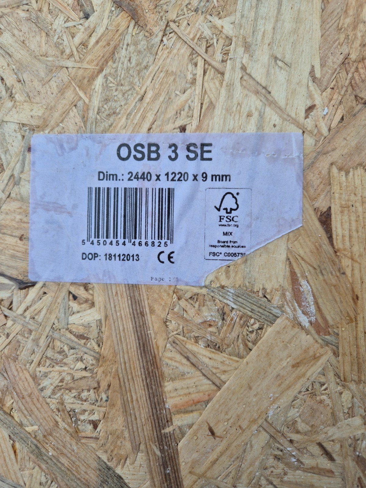 OSB 3 SE plaat 2440 x 1220 x 9 mm, Doe-het-zelf en Verbouw, Hout en Planken, Ophalen, Minder dan 25 mm, Zo goed als nieuw, Plank