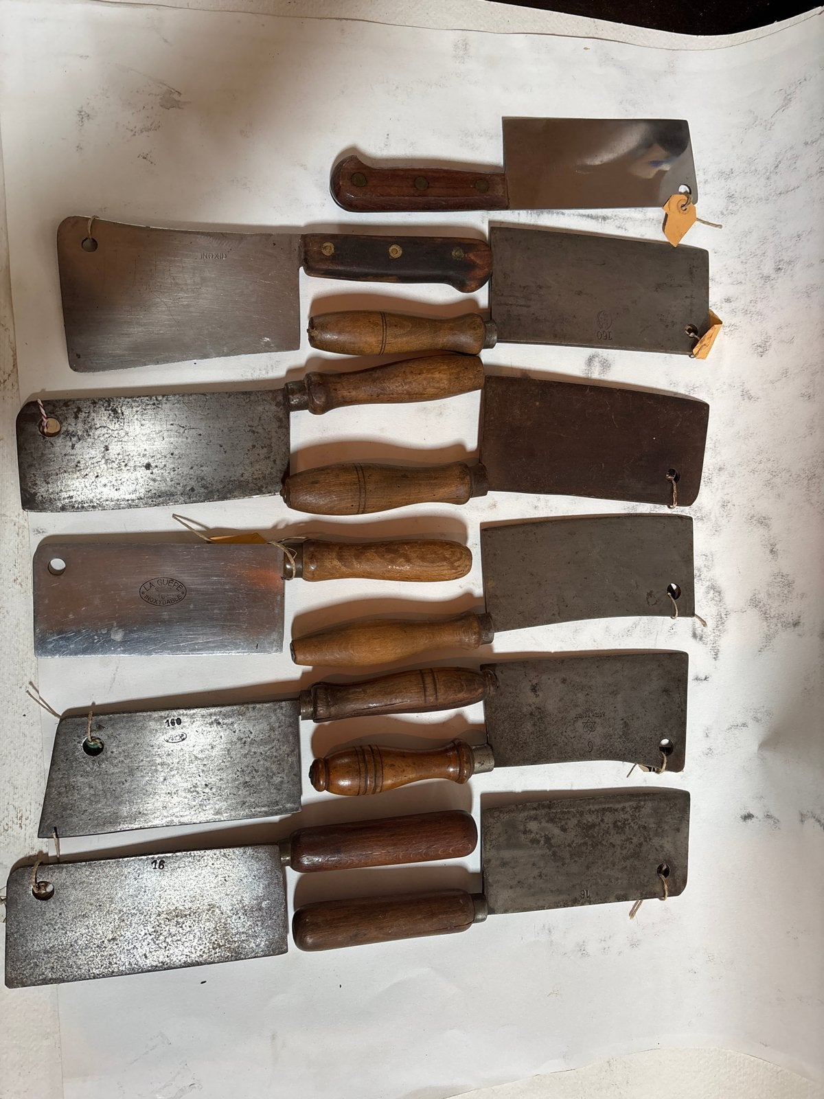 Lot van 10 antieke hakmessen, Ophalen of Verzenden