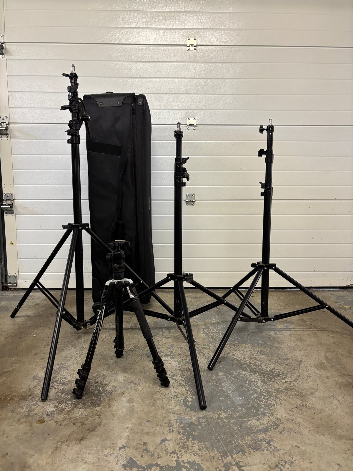 Complete foto statief set: Manfrotto, Godox, lichtstatief, Manfrotto, Statief, Ophalen, Gebruikt
