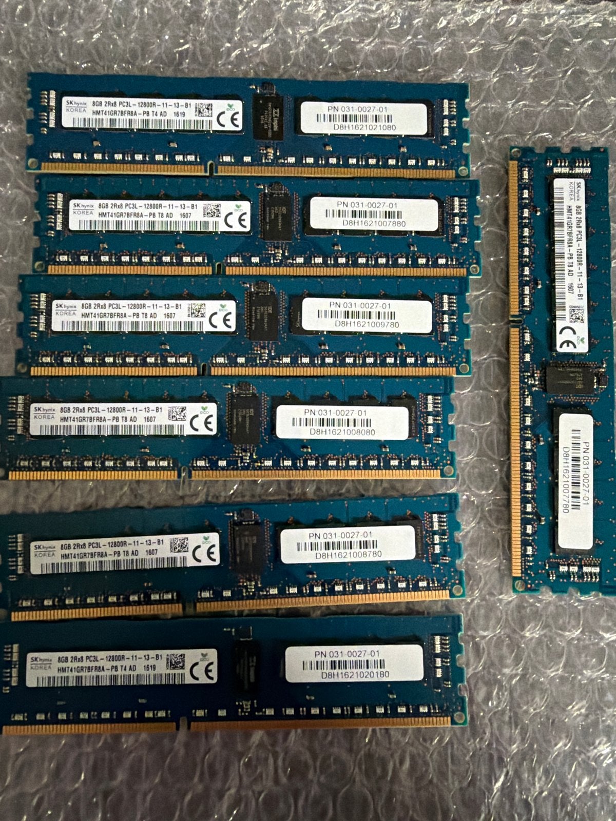 8x 8GB SK Hynix DDR3L RAM Geheugenmodules (64GB totaal), Gebruikt, Verzenden, Server, 8 GB