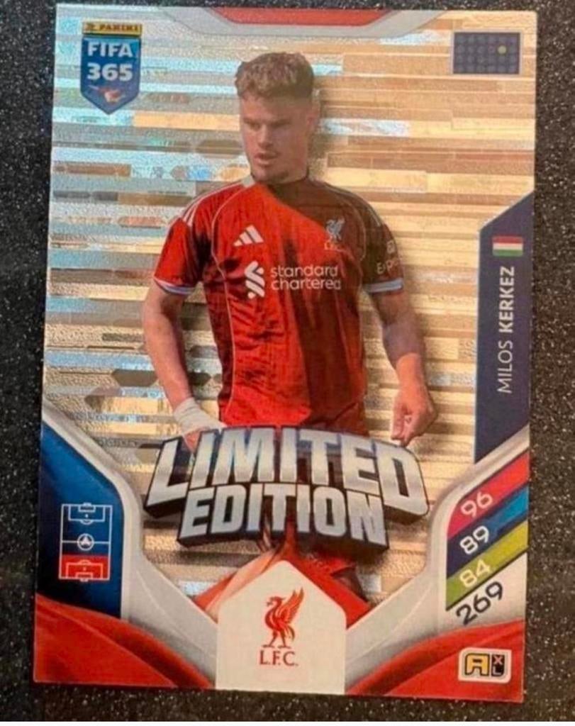 Panini Fifa365 2026   LIMITED EDITION   KERKEZ  LIVERPOOL FC, Verzenden, Zo goed als nieuw, Plaatje