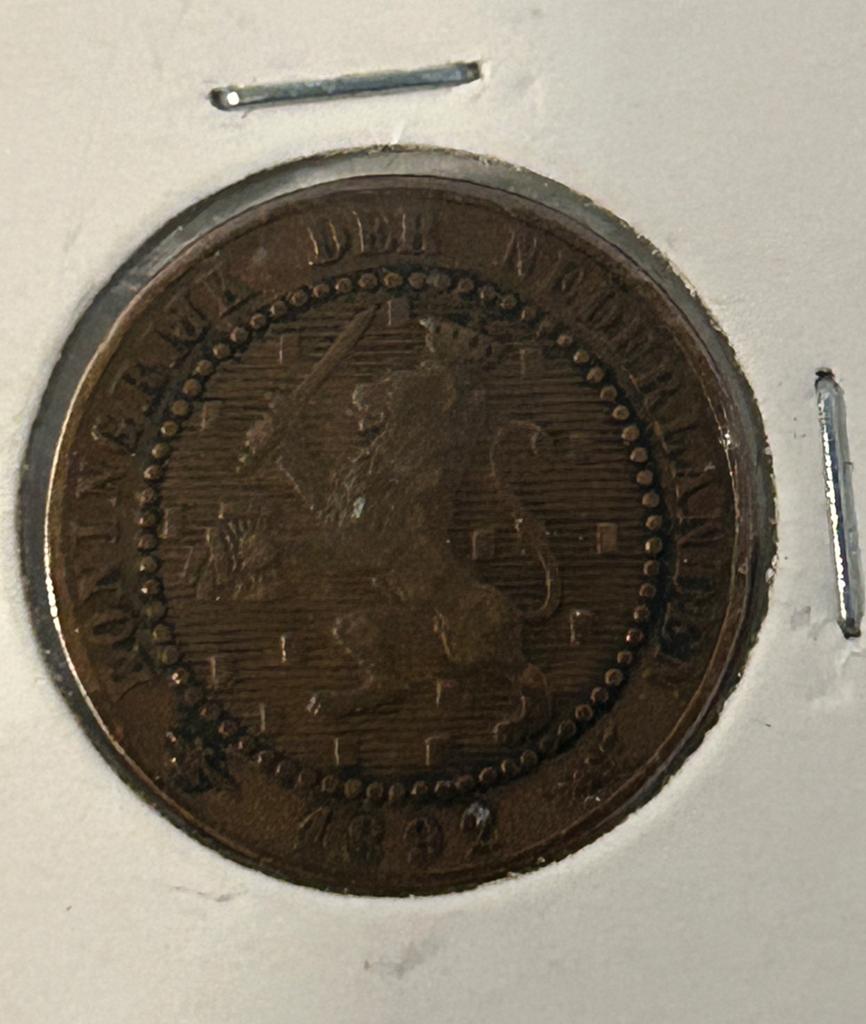 Nederland 1 Cent 1892 Koningin Wilhelmina, Verzenden, Koningin Wilhelmina, 1 cent, Losse munt