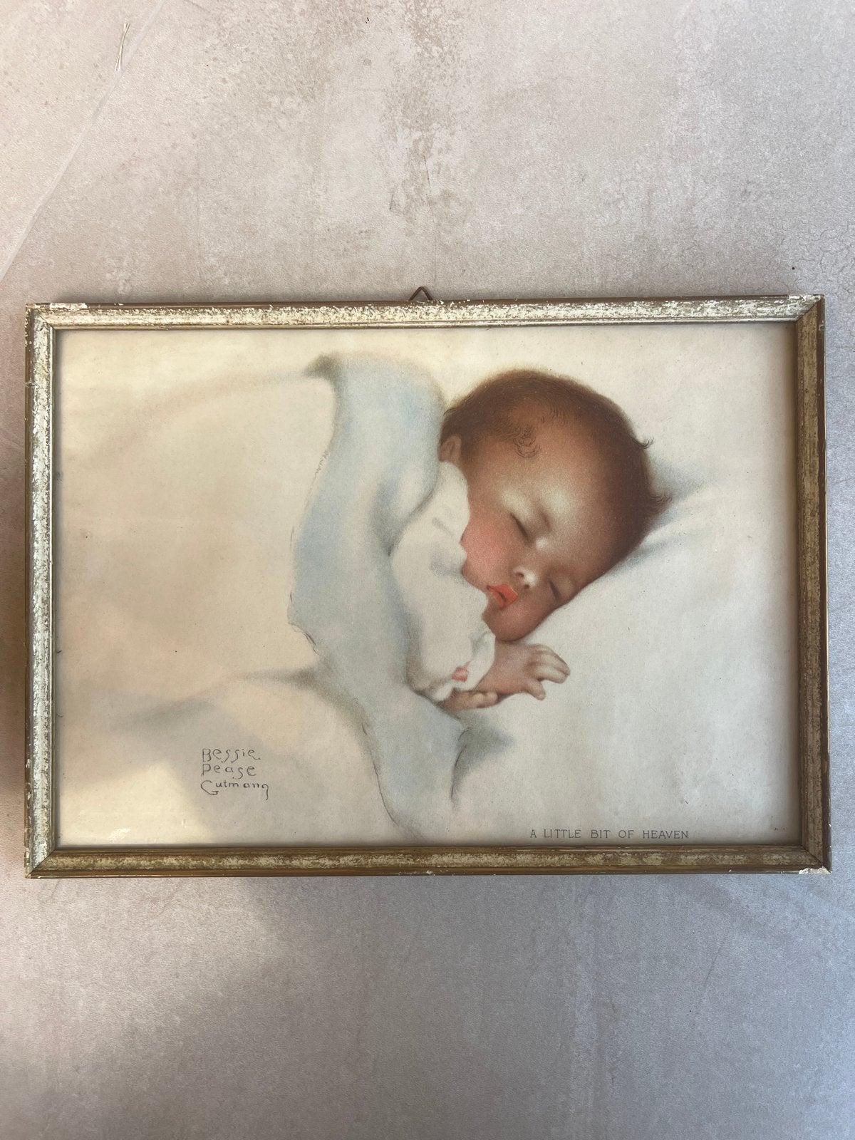 Vintage Bessie Pease Gutmann 'A Little Bit of Heaven' Print, Antiek en Kunst, Ophalen of Verzenden, Print, Print/reproductie, Gesigneerd