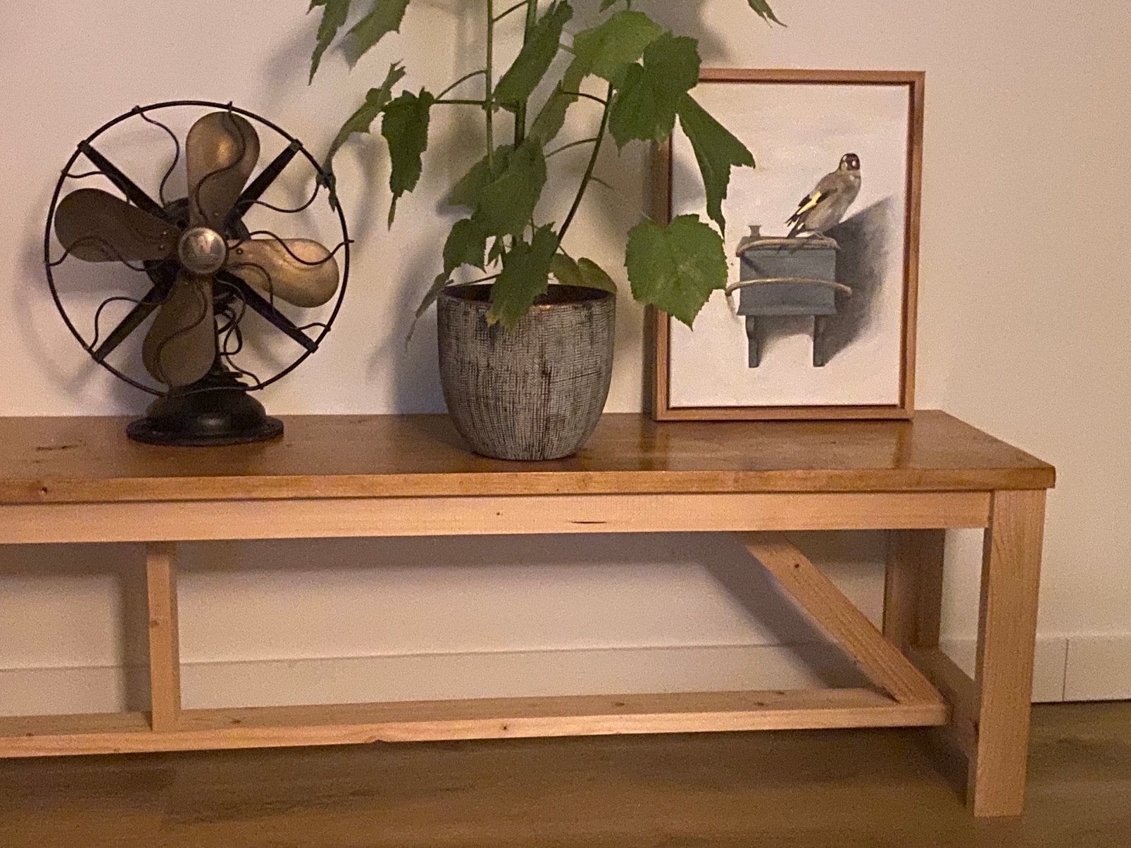 Robuuste houten bank - ideaal voor hal of eetkamer, Ophalen, Overige kleuren, Zo goed als nieuw, Eén