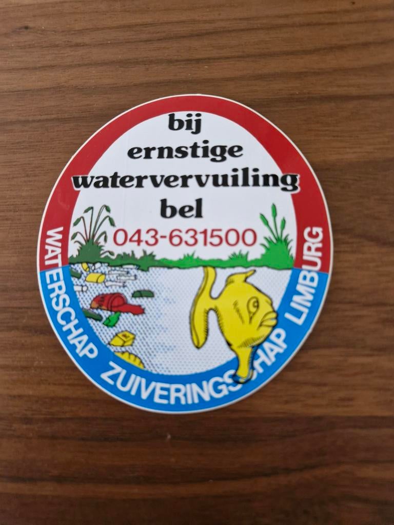 6419 Sticker Waterschap Zuiveringsschap Limburg, Ophalen of Verzenden, Zo goed als nieuw