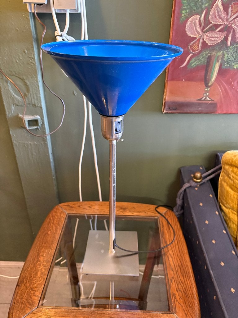 Set Vintage Ikea Verstelbare Tafellampen, Blauw, Vintage, Veenpolderstraat 37  2013 SV Haarlem., Cornwallantiques@hotmail.com