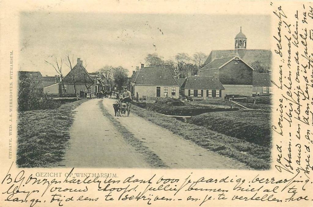 388-296-007 Witmarsum Gezicht op, Verzenden, Voor 1920, Friesland