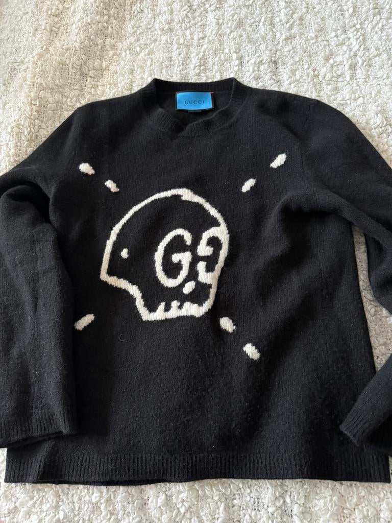 GUCCI trui, wol, zwart S/M, Kleding | Heren, Truien en Vesten, Ophalen of Verzenden, Zo goed als nieuw, Maat 46 (S) of kleiner