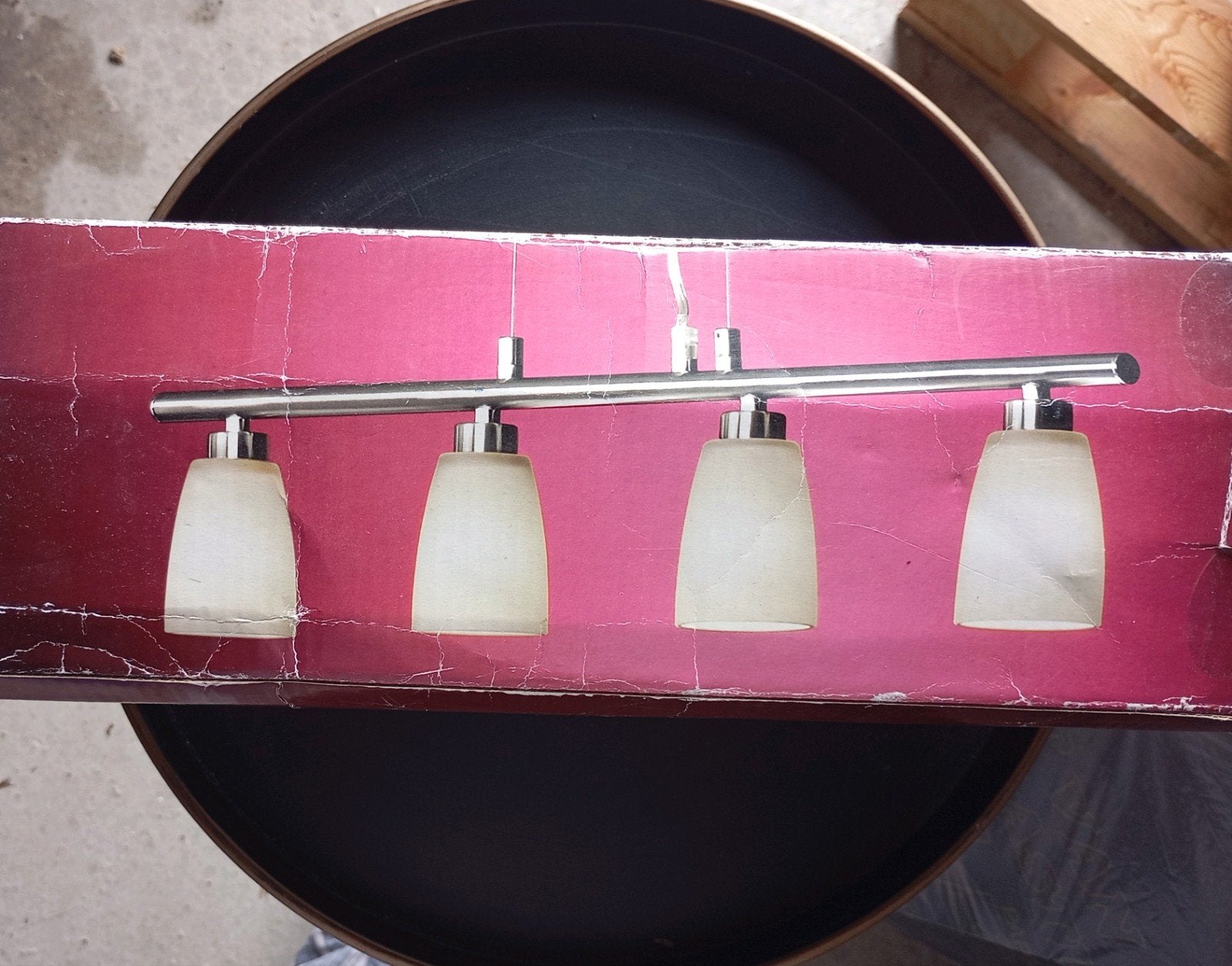 Nieuwe hanglamp met 4 dimbare lichtpunten, Ophalen, Nieuw, Glas