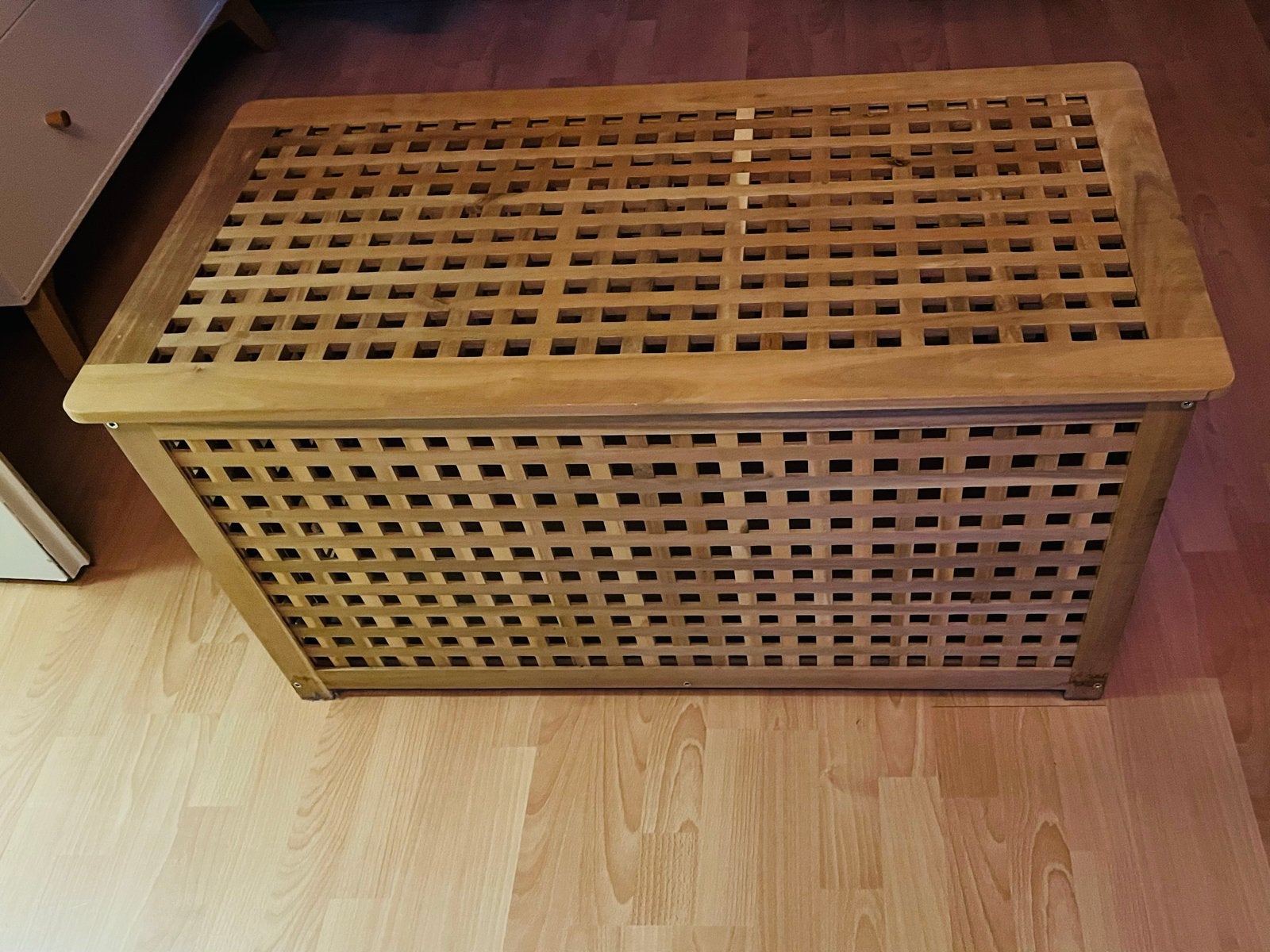 IKEA HOL Opbergtafel/kist Acacia 98x50 cm, Huis en Inrichting, Ophalen, 50 – 75, Gebruikt, 50 tot 100 cm